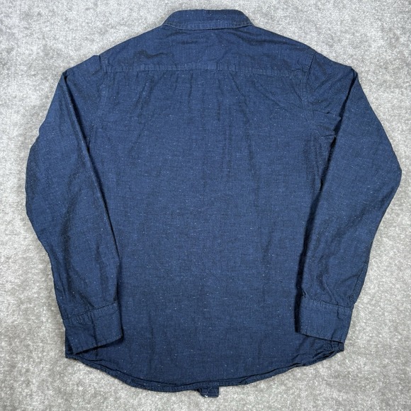 Stoic Shirt Men's Small Navy Blue Speckled Long Sleeve Button‎ Up - Picture 2 of 7